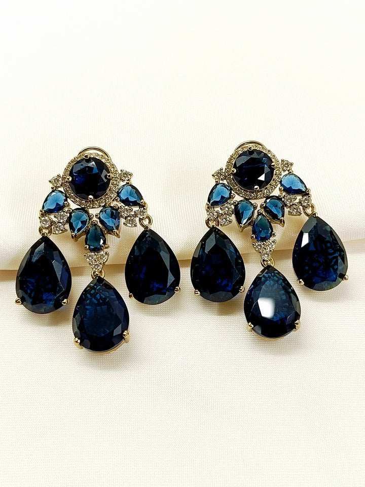 Saina Blue Victorian Earring