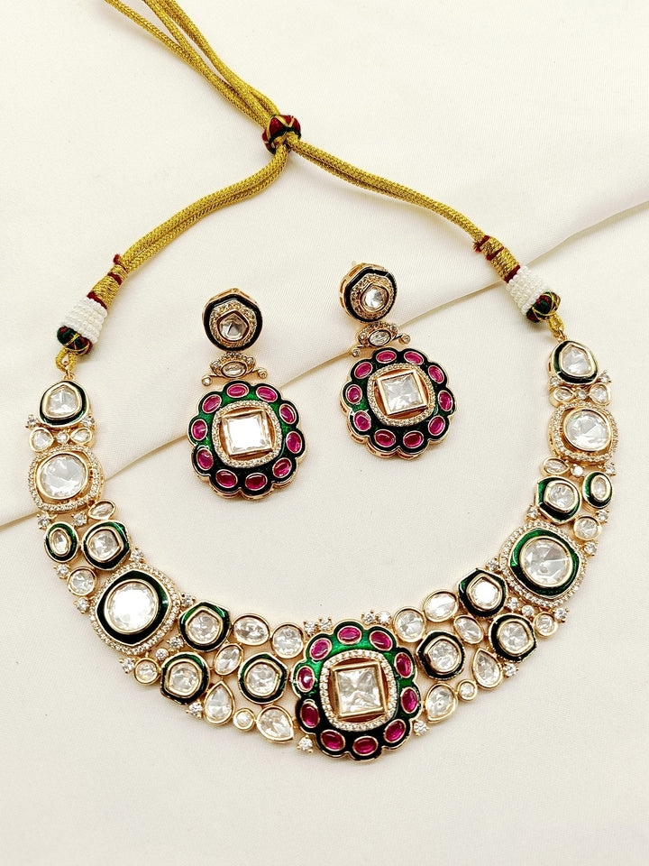 Adah M & G Kundan Necklace Set