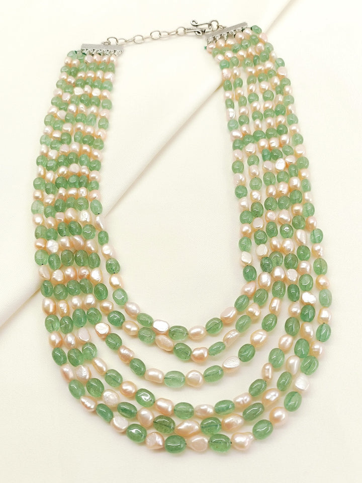 Eshan Mint Green Groom Beads Neckpiece