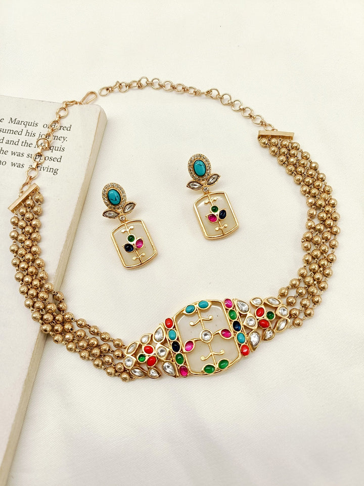 Anantya Multi Colour Kundan Choker Set