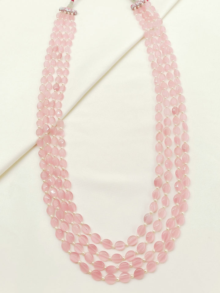 Tejas Baby Pink Groom Beads Neckpiece