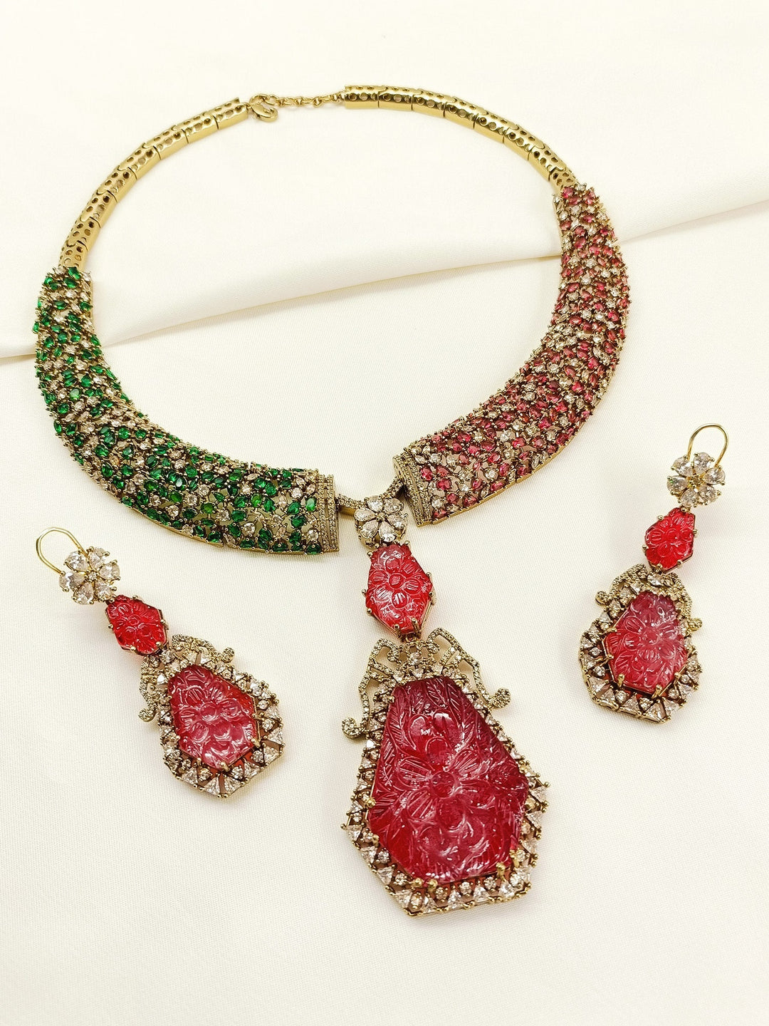 Sylvie R&G Victorian Necklace Set