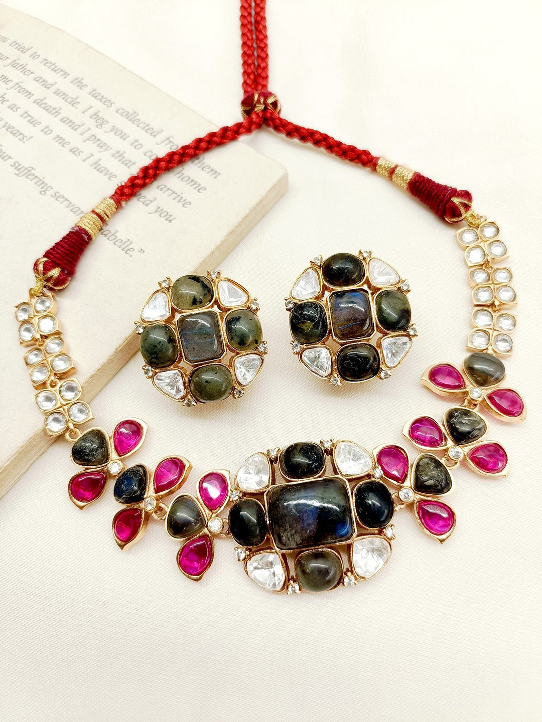 Preeti Multi Colour Kundan Choker Set