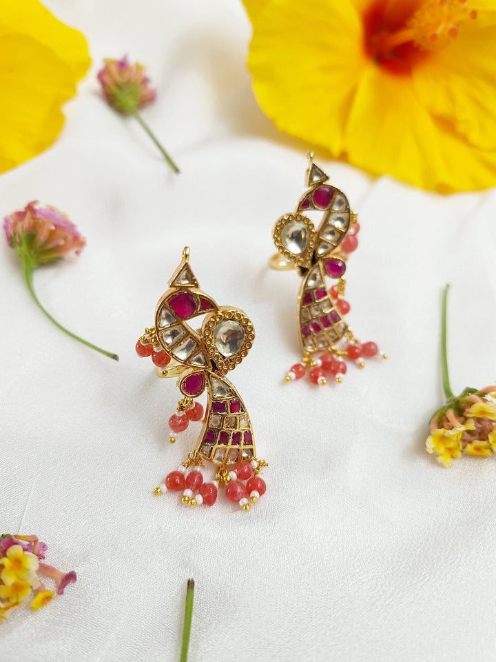 Kimberly Orange Kundan Toe Ring