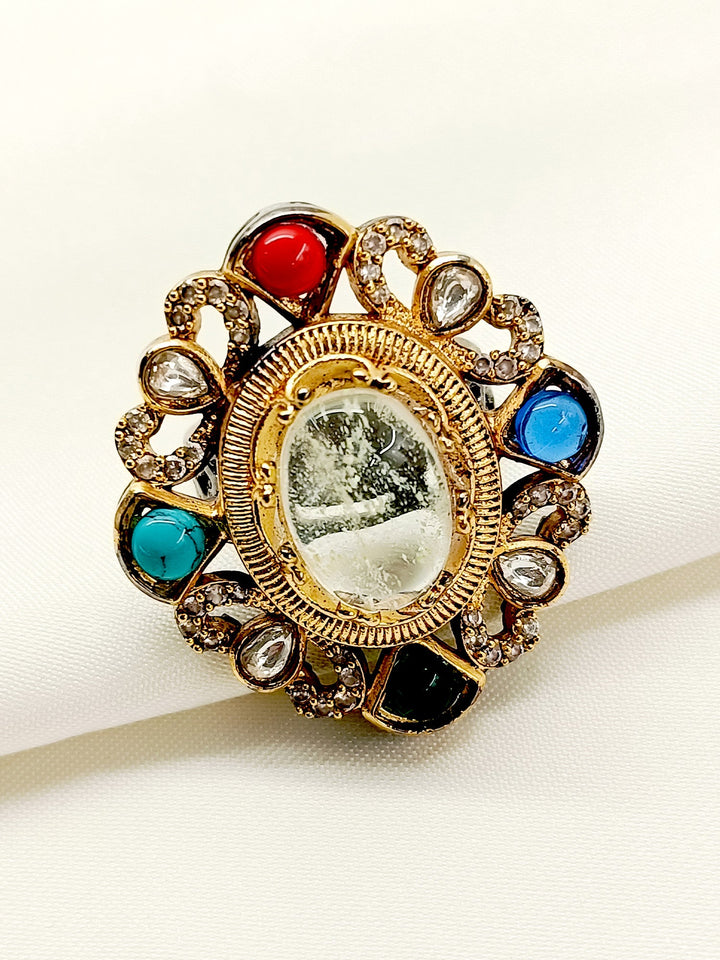 Shahida Multi Colour Boutique Finger Ring