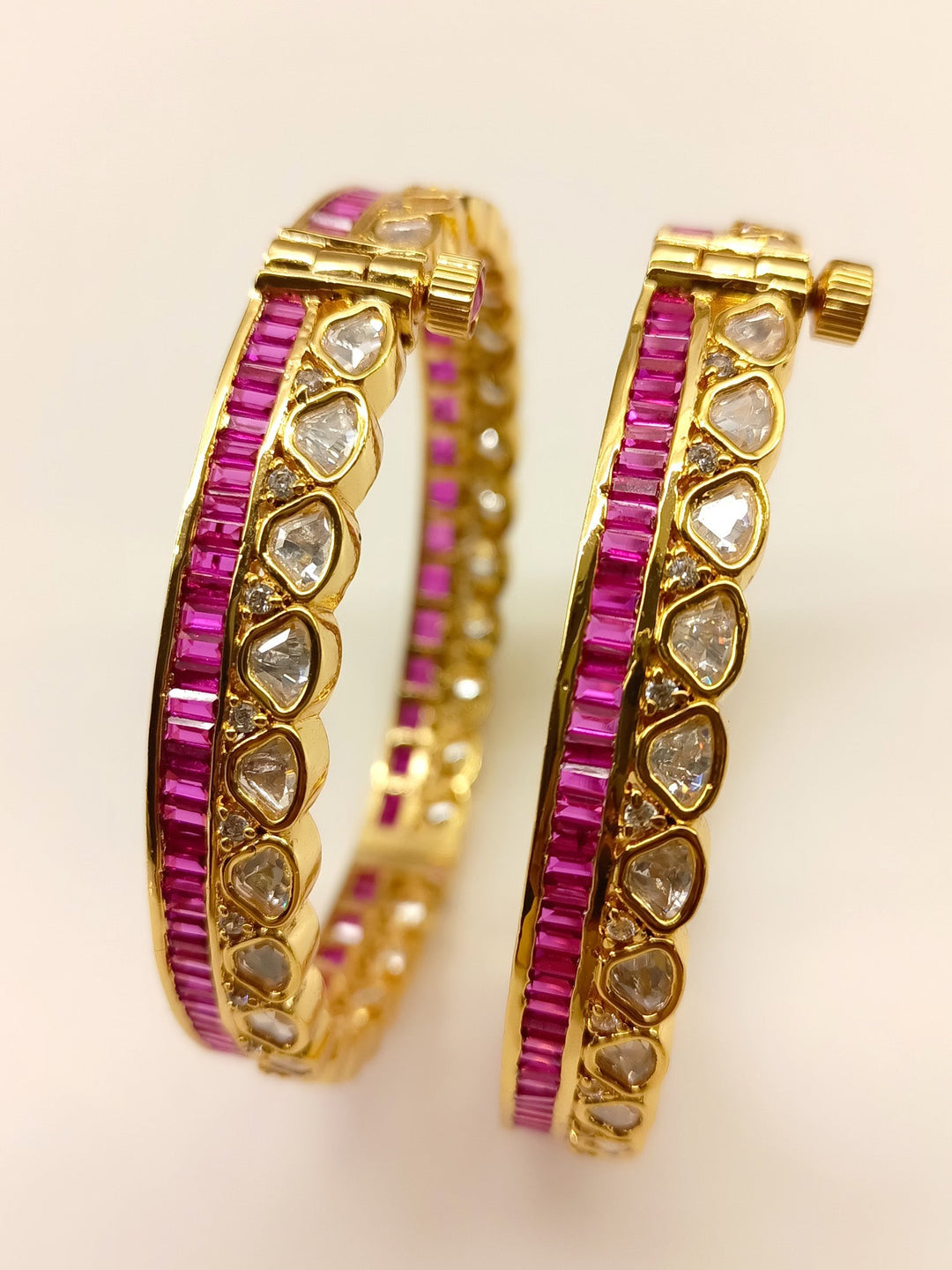 Giselle Majenta Kundan Bangle Pair