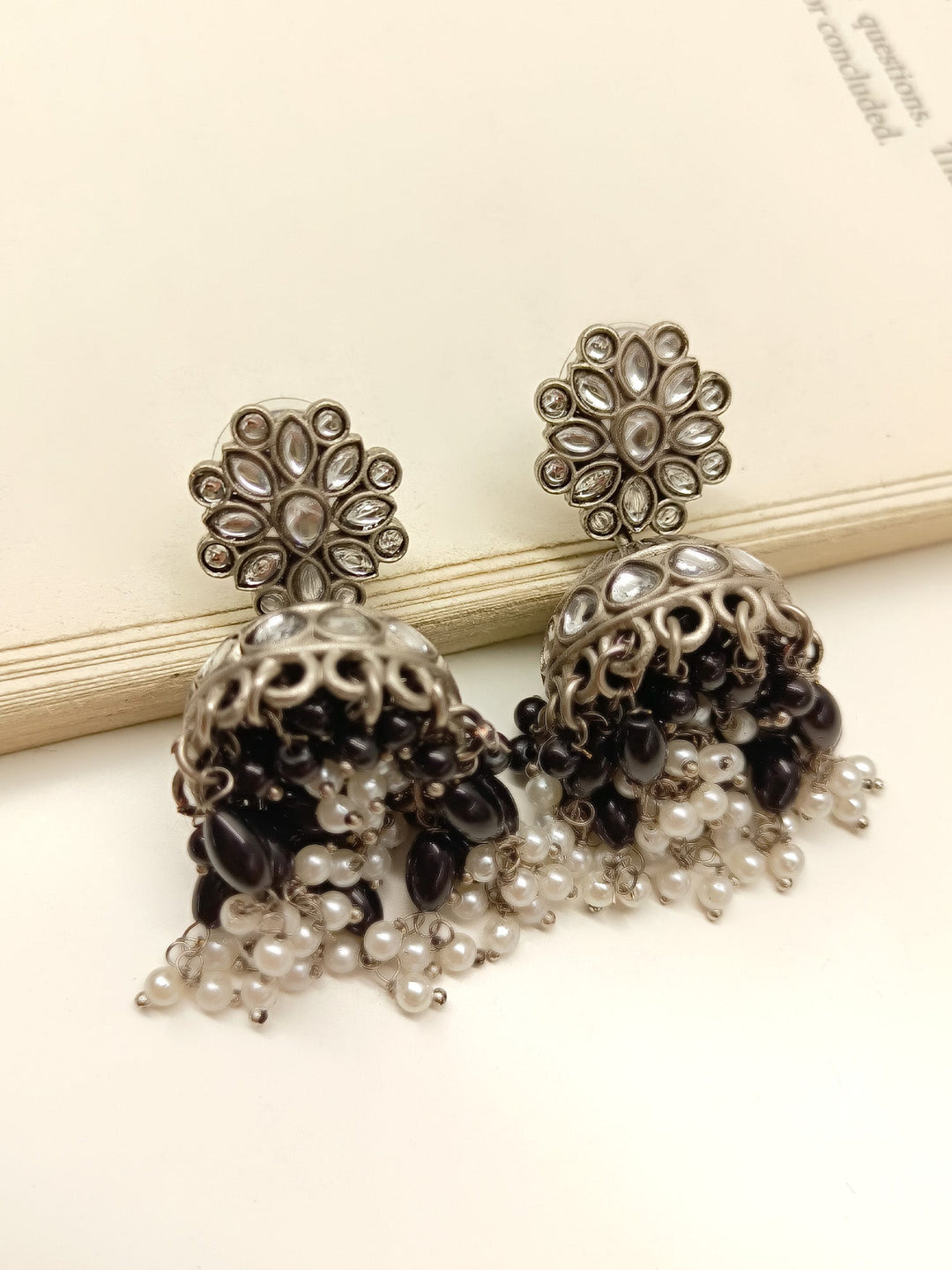 Shorvi Black Oxidized Jhumki