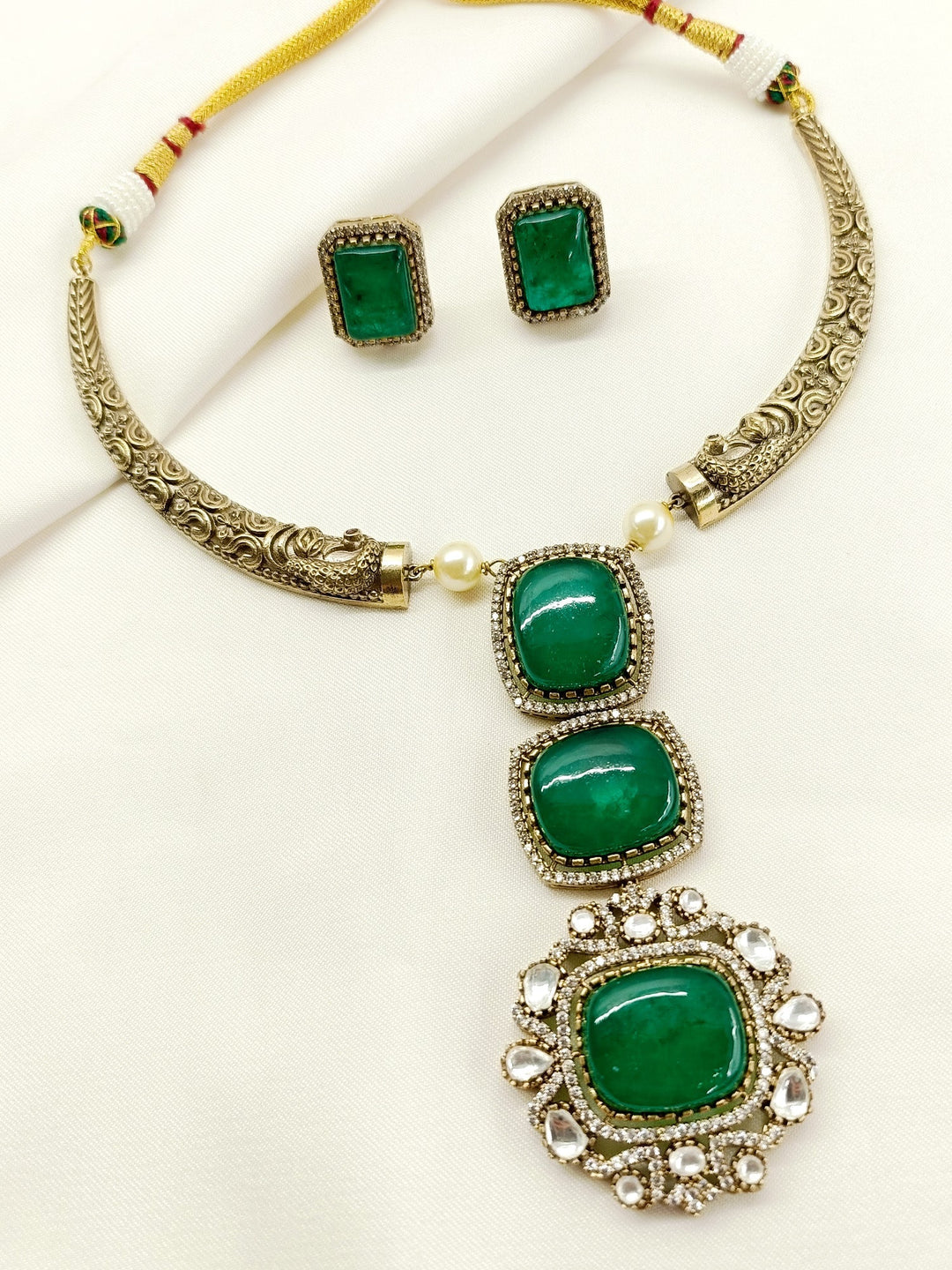 Tamia Green Victorian Hasli Set