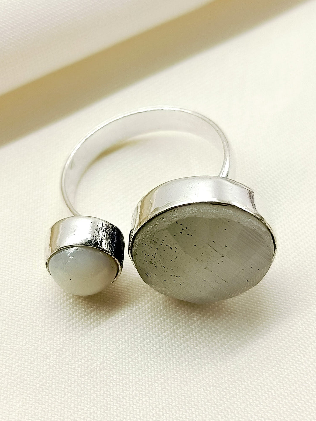 Aleena Grey Oxidized Finger Ring