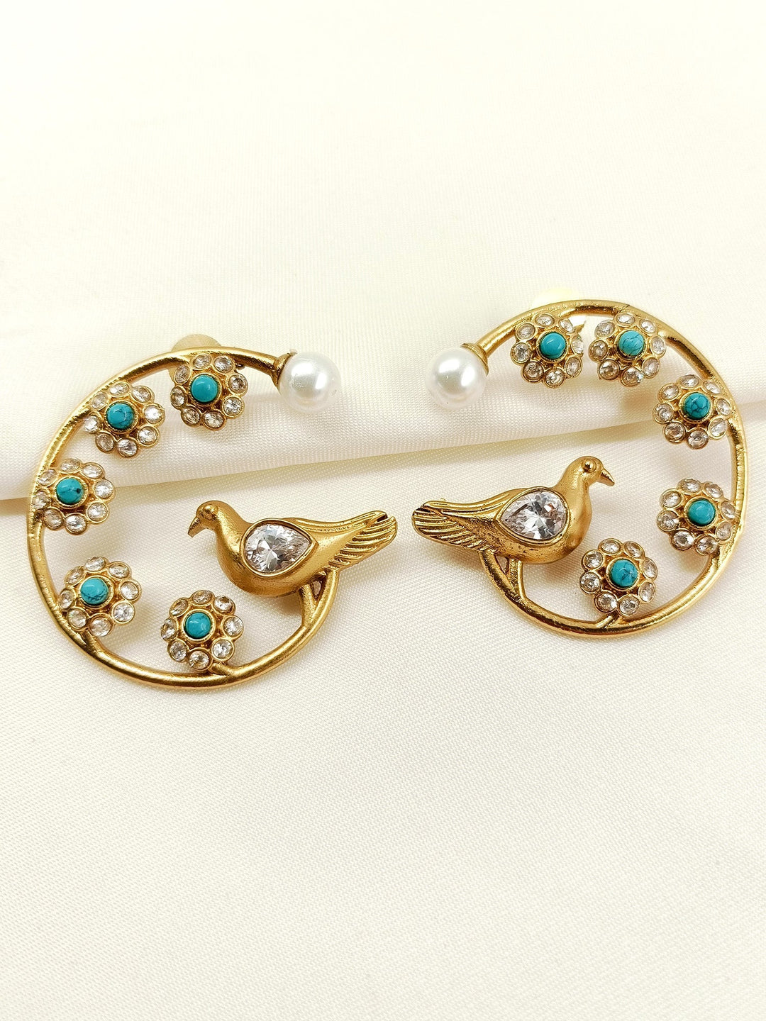 Hima Firozi Boutique Earring - Earrings Antique Gold-Plated