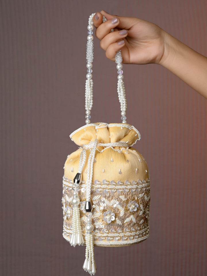 Aamani Beige Potli Bag