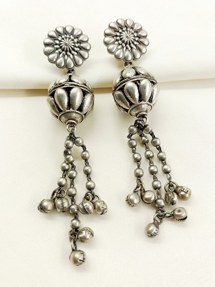 Meenakshi Plain Oxidized Jhumki