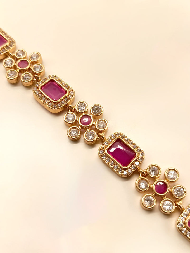 Benu Delicate Ruby American Diamond Bracelet