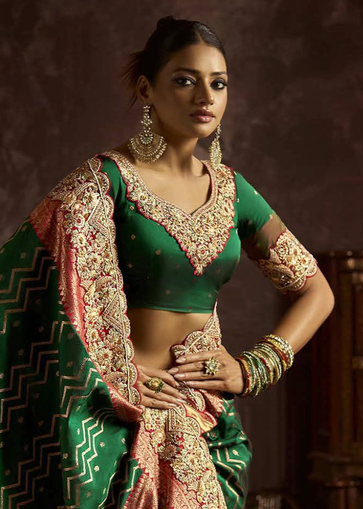Pure Bangalore Taana Silk Saree Set – Heavy Embroidery & Zircon Work (Set of 6)