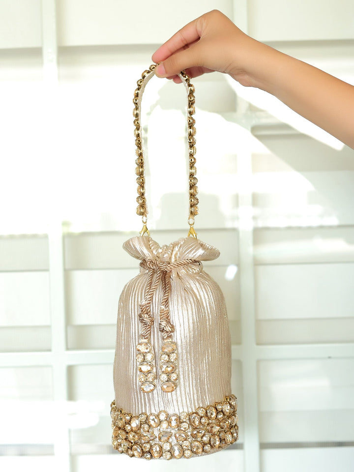 Yohani Golden Potli Bag