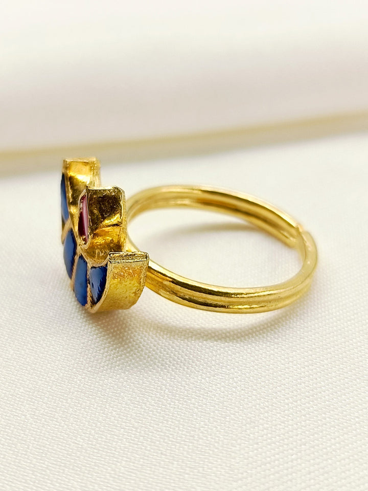 Aaru R & B Kundan Finger Ring