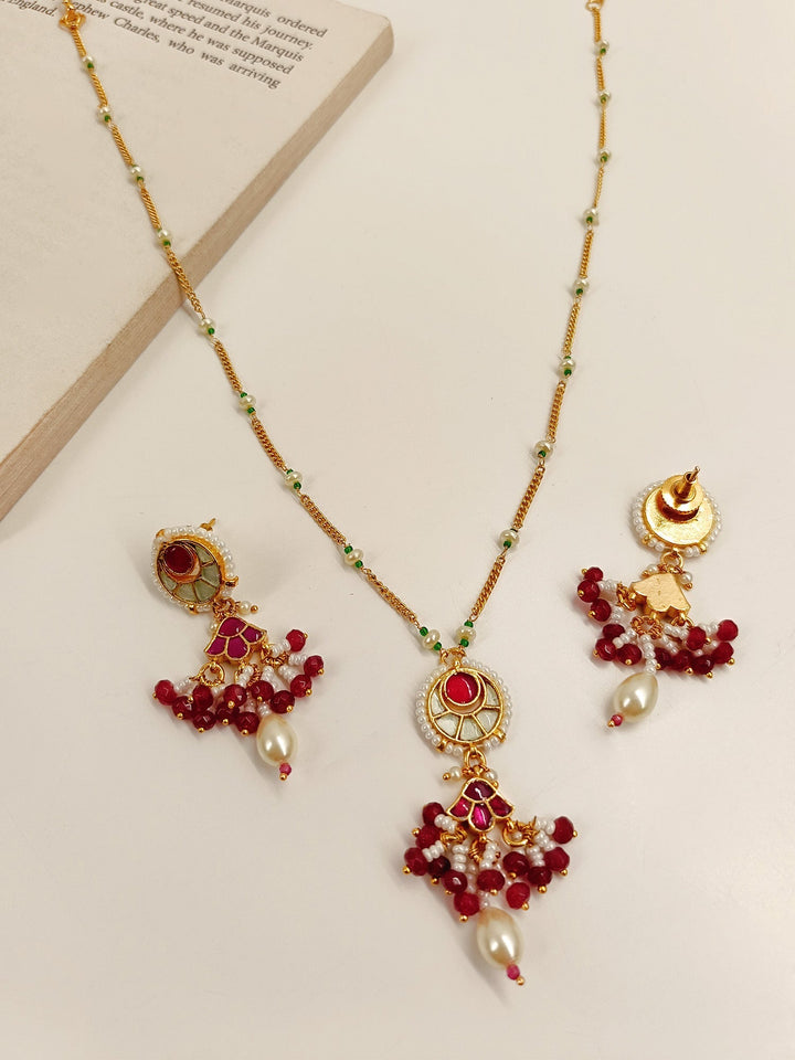 Jivika M & G Kundan Pendant Set