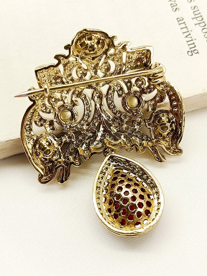 Tanmaya Ruby Men's Brooch