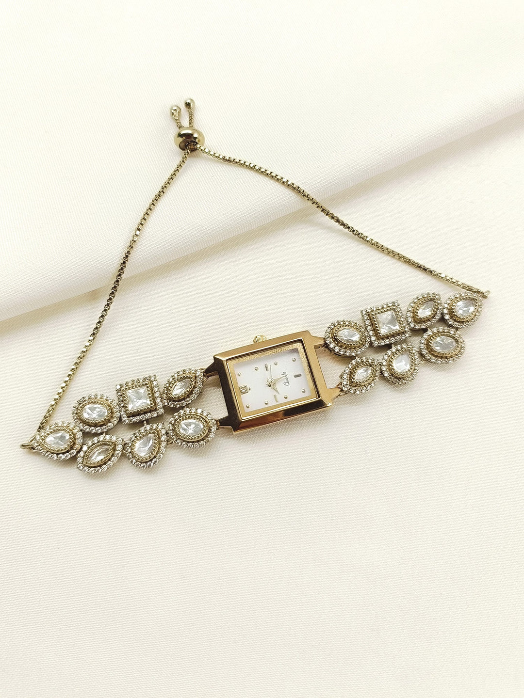 Aadhrika's Polki AD Stone Watch