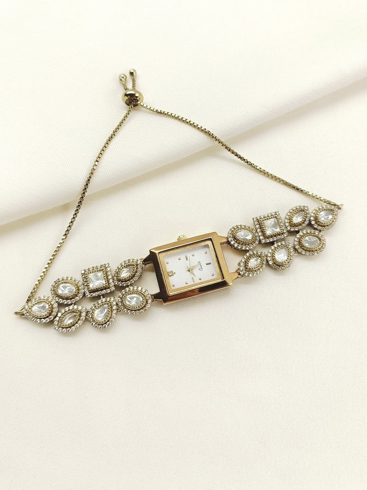 Aadhrika's Polki AD Stone Watch