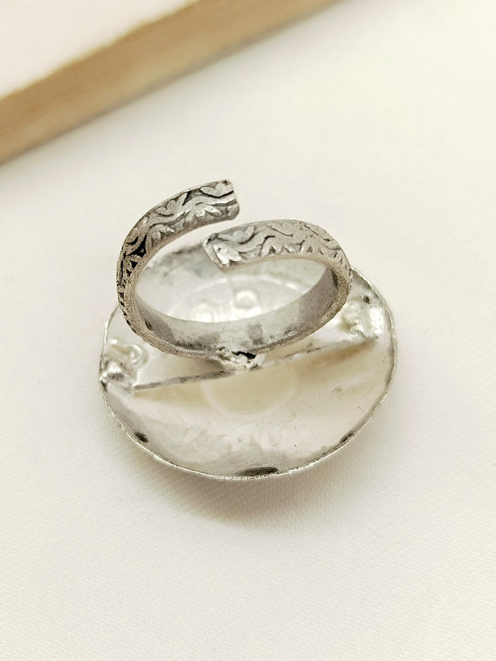 Sanchita Silver Tribal Finger Ring