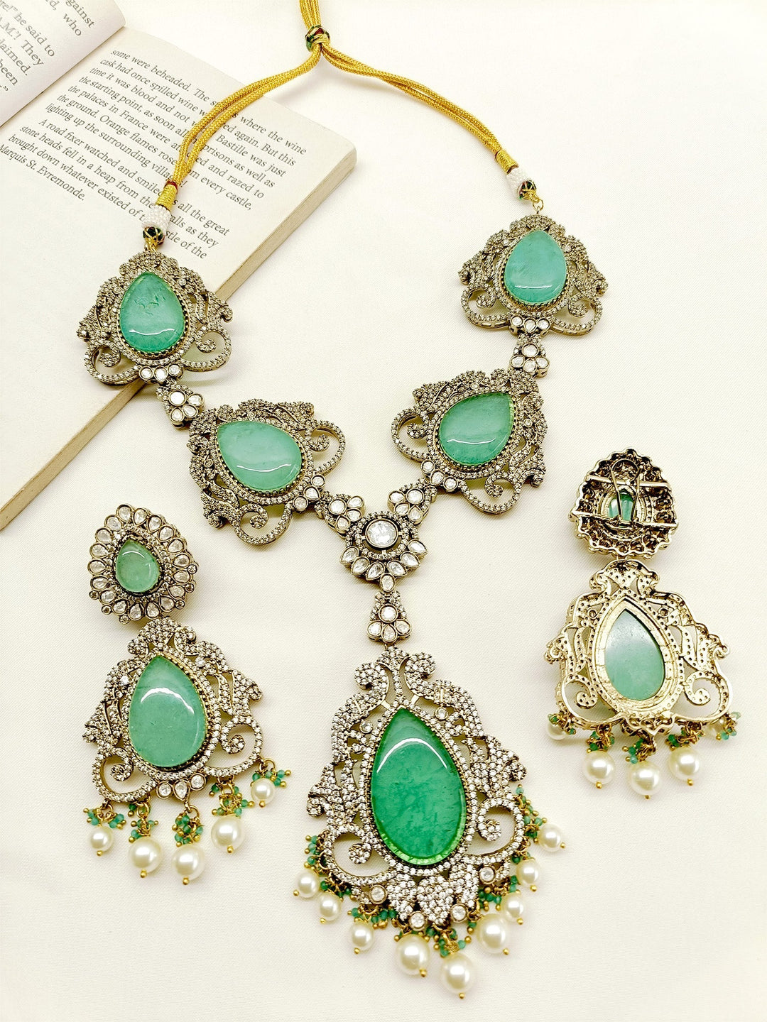 Rutvi Mint Green Victorian Set