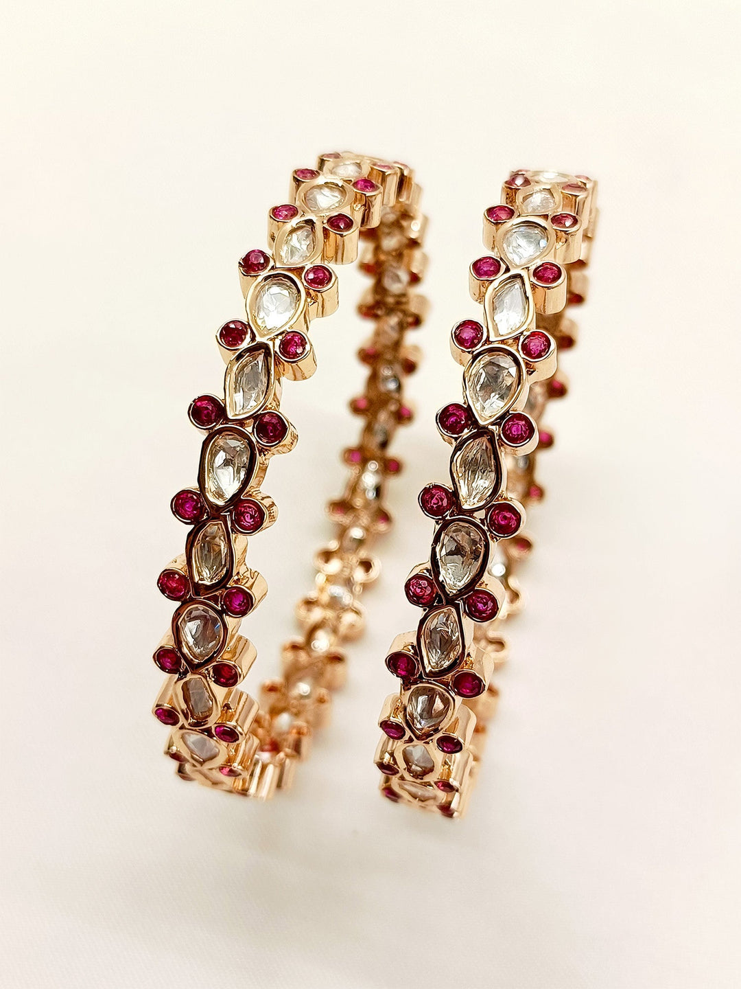 Gulli Ruby Kundan Bangle Pair