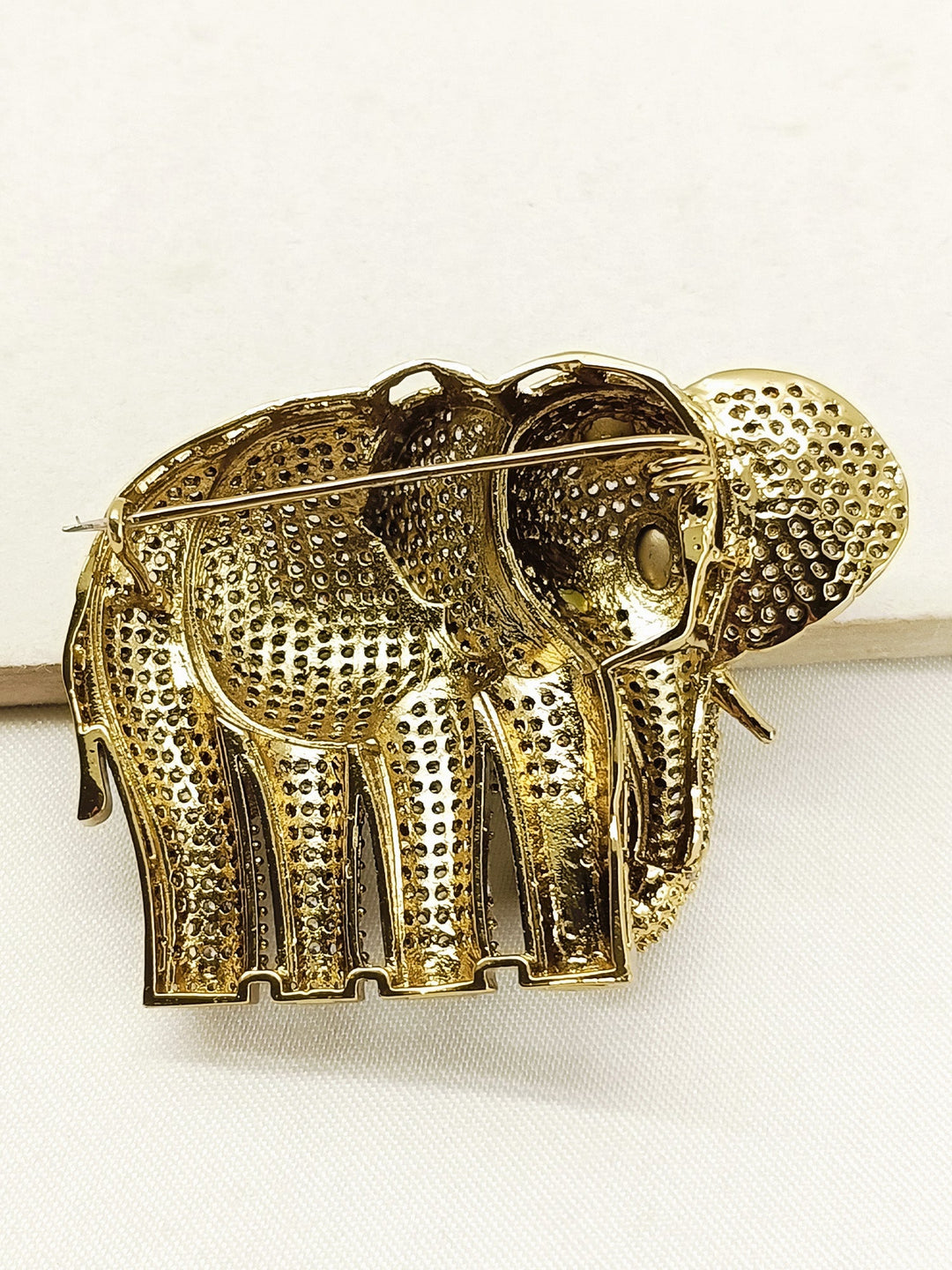 Utkarsh White Elephant Brooch