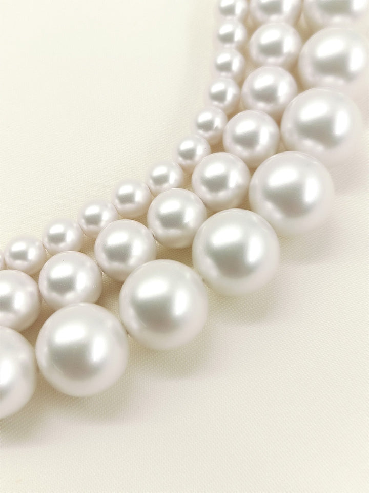 Nandika White Beads Neckpiece