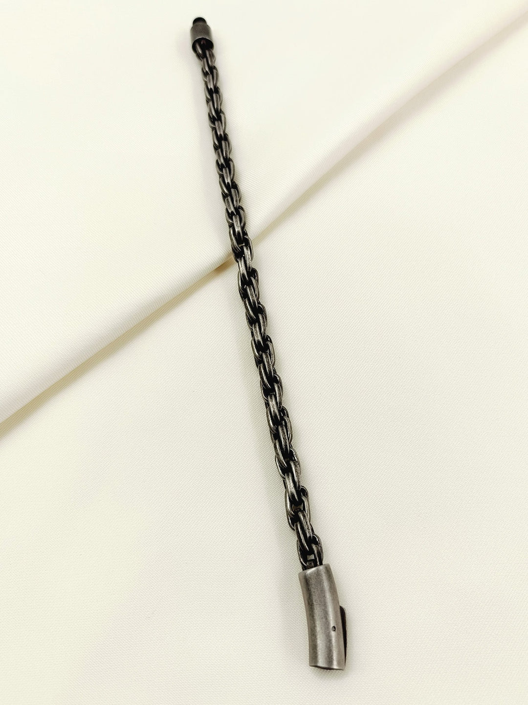 Wriddhish Oxidized Wheat Chain Men&