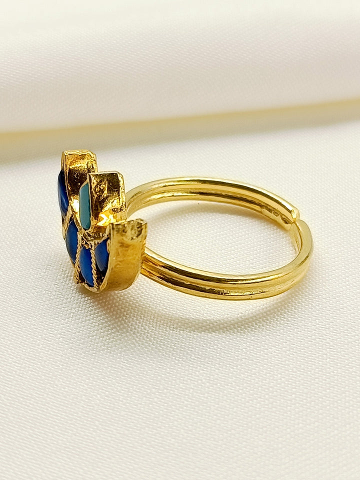 Odessa F & B Kundan Finger Ring