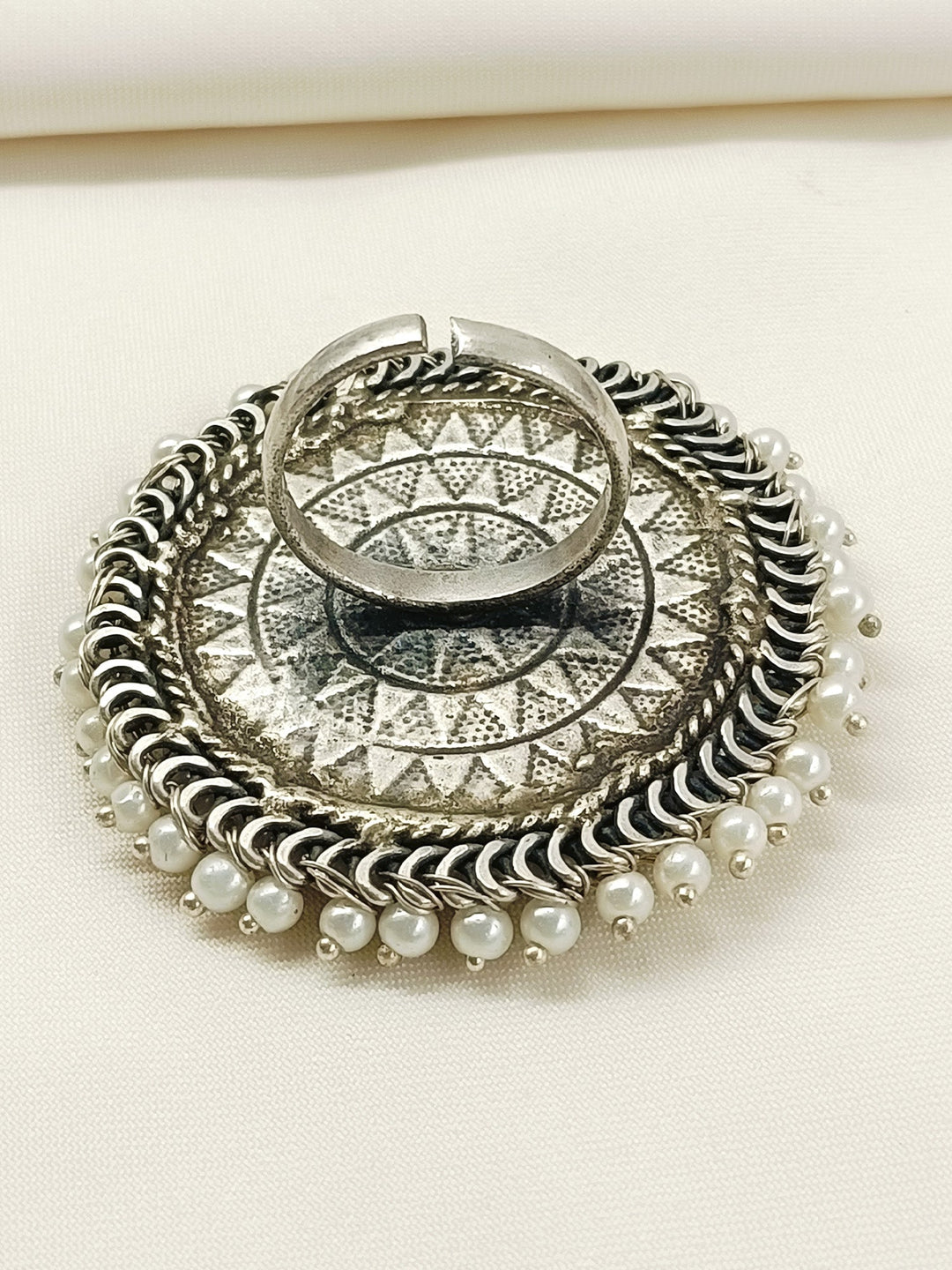 Birch Mint Green Oxidized Finger Ring