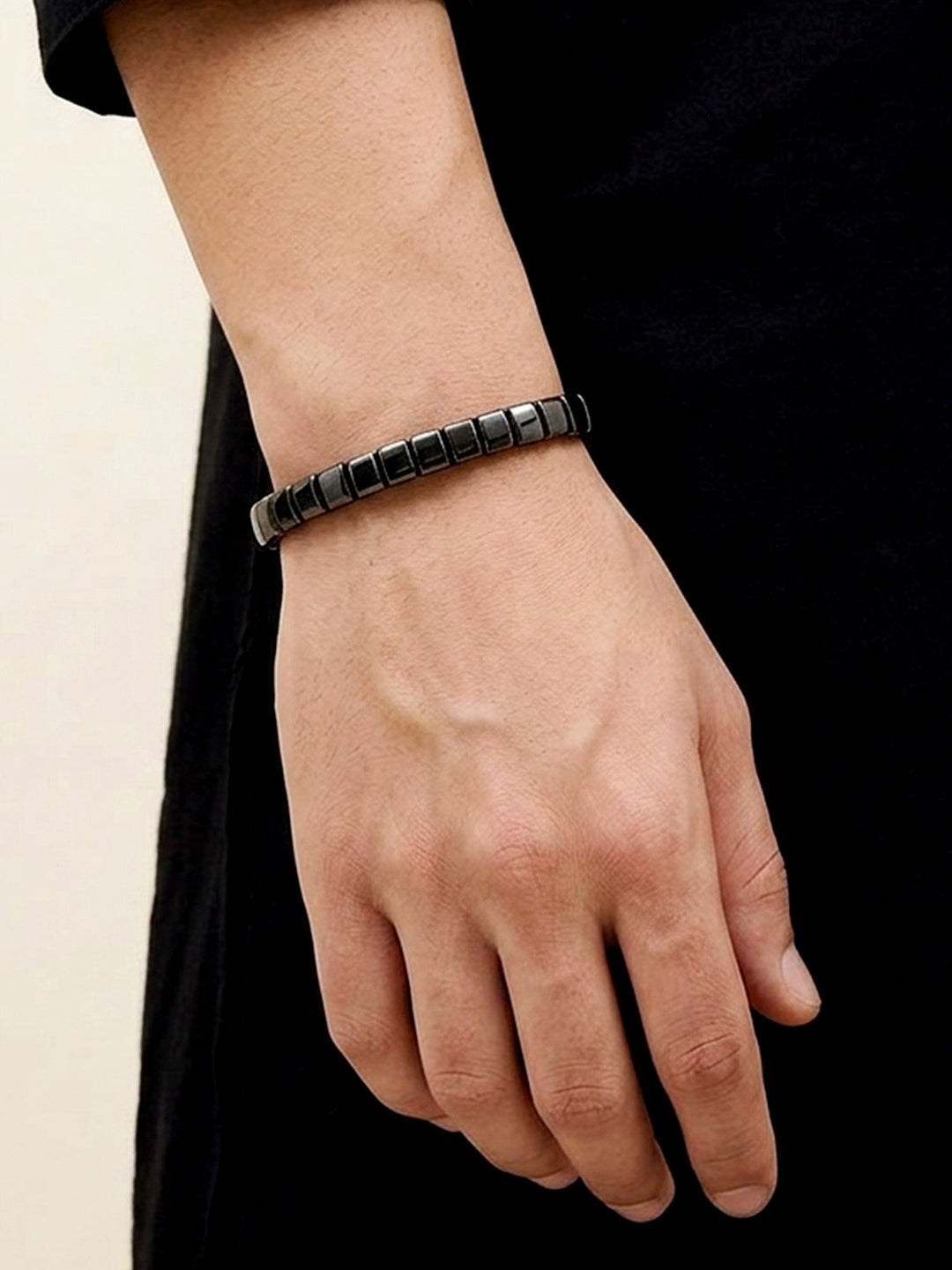 Kriyan Black Flat Hematite Men&