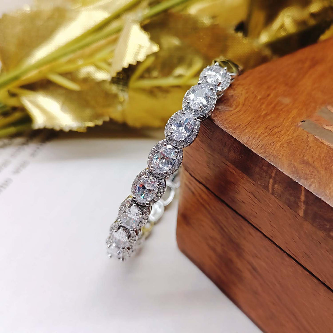 Nirmala American Diamond Silver Plated Bracelet