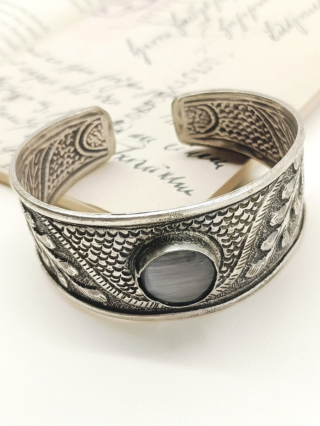 Valkyrie Grey Oxidized Bracelet
