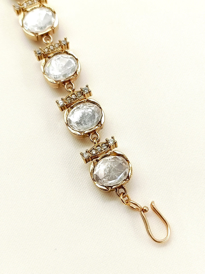 Kaya White Kundan Bracelet