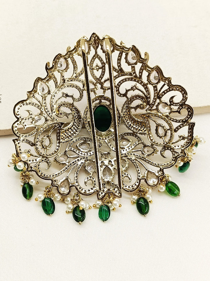 Misti Green Hair Brooch
