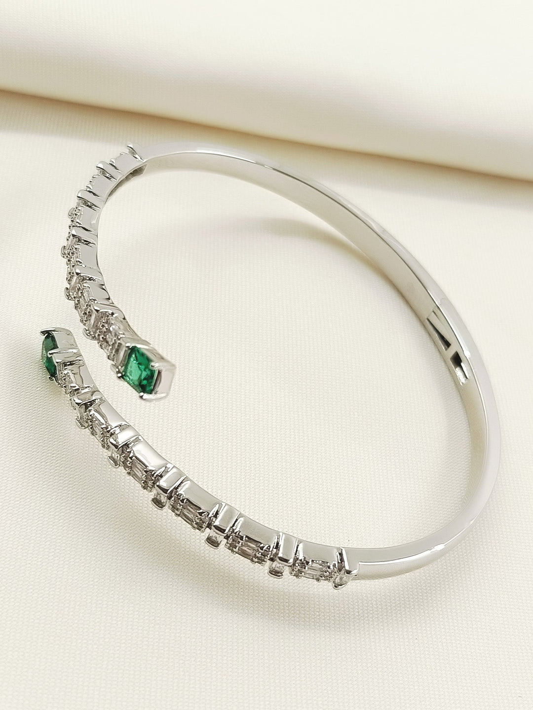 Sadhya Green American Diamond Bracelet