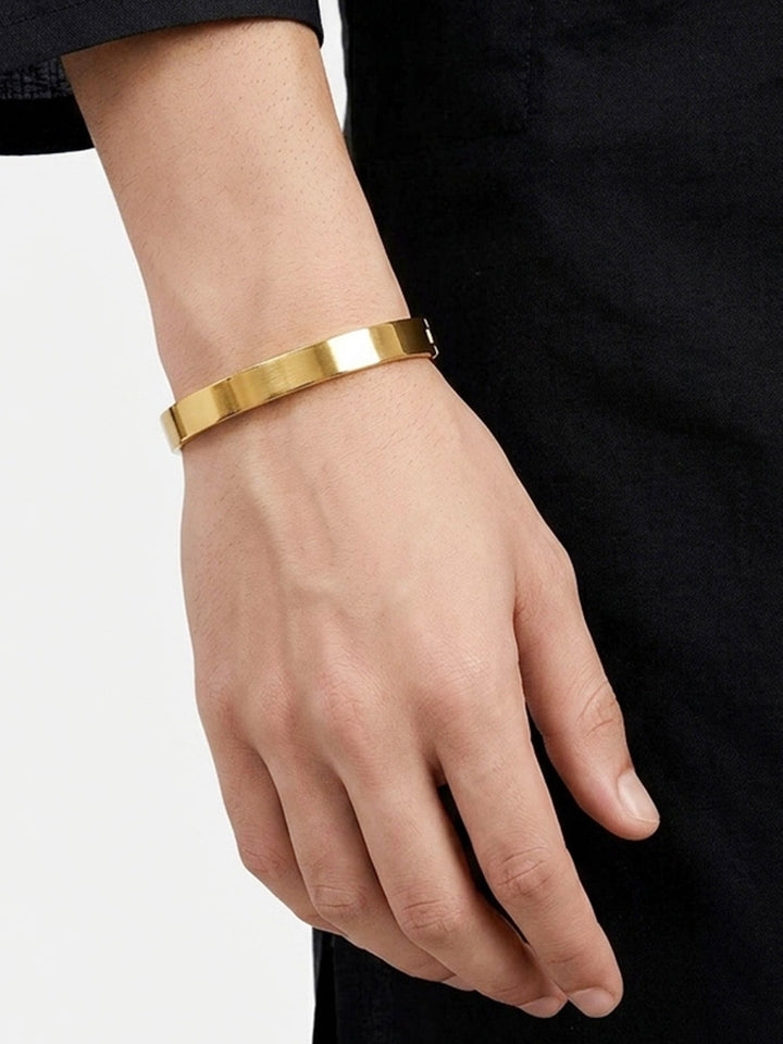 Arjan Golden Wide Gold Hinged Men&