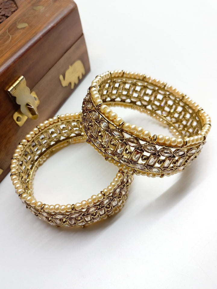 Amoli Copper Polki Bangles