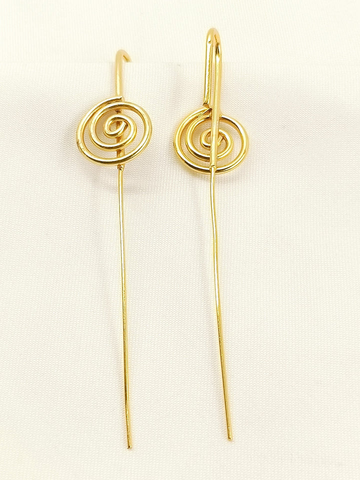 Mukul Men’s Gold-Tone Spiral Threader Earcuffs - Golden 8.2