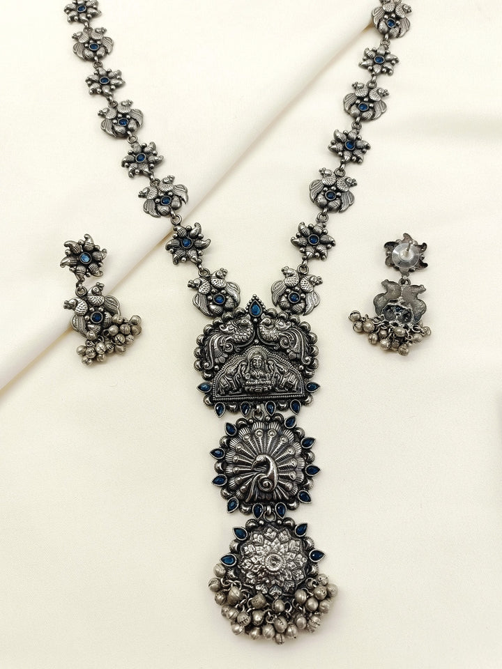 Suma Blue Oxidized Necklace Set