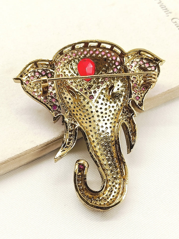 Aarit Ruby Elephant's Brooch