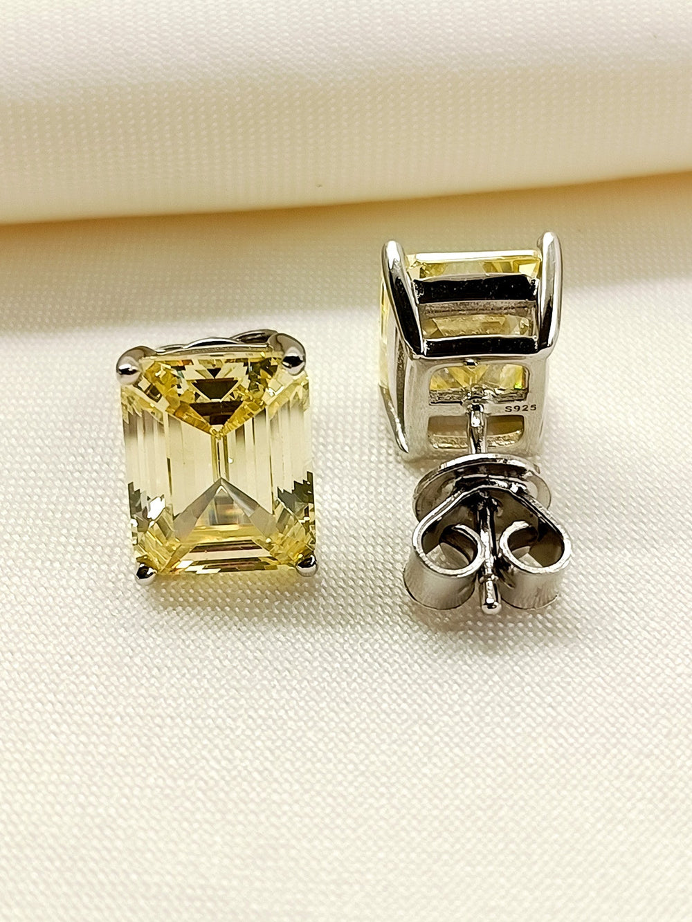 Amaira Yellow 92.5 Silver Swarovski Stone Tops