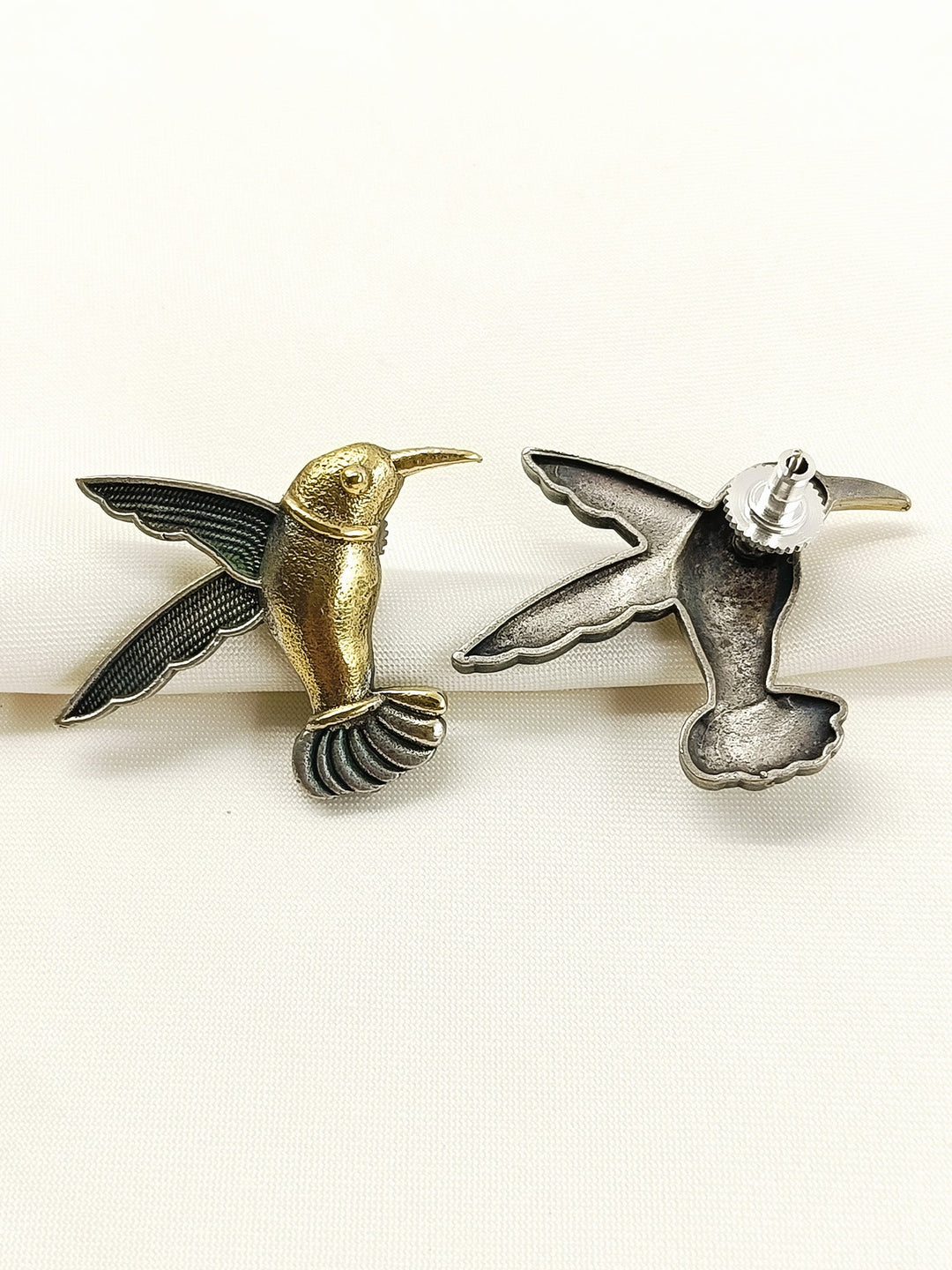 Kalash Dual Tone Bird Men's Earring