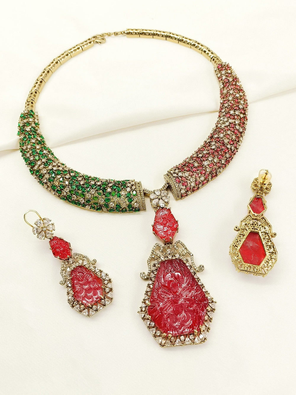 Sylvie R&G Victorian Necklace Set