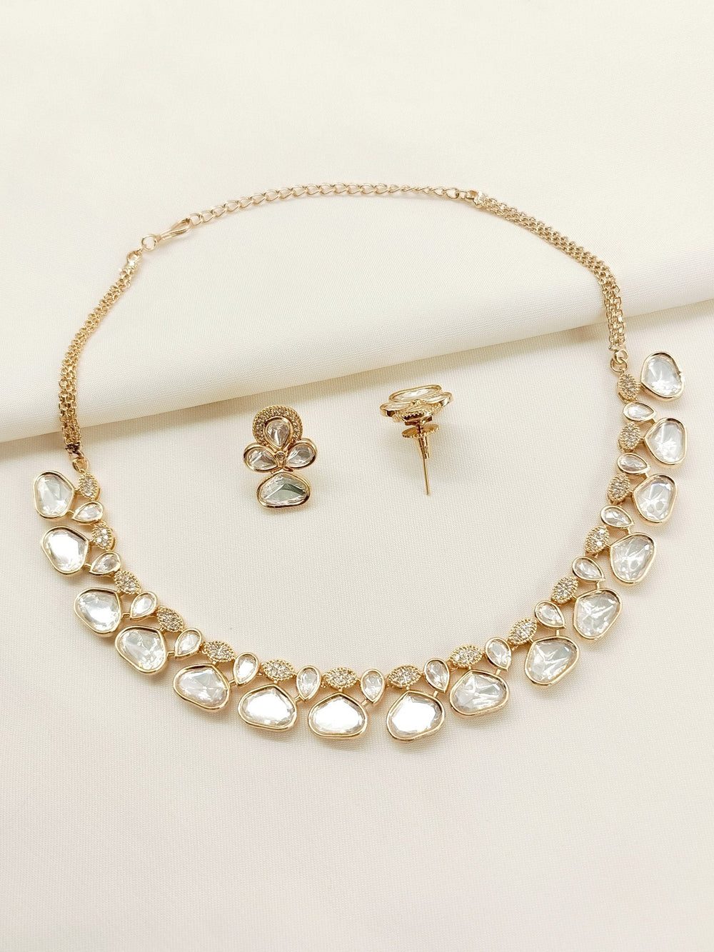 Giva White Kundan Necklace Set