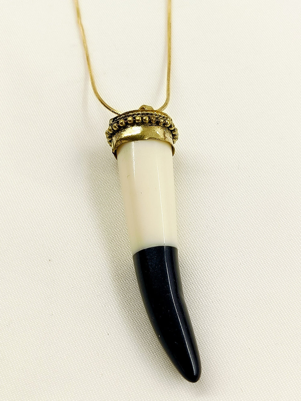 Aarvin Golden Bone Men's Neckpiece - Antique Gold Plating