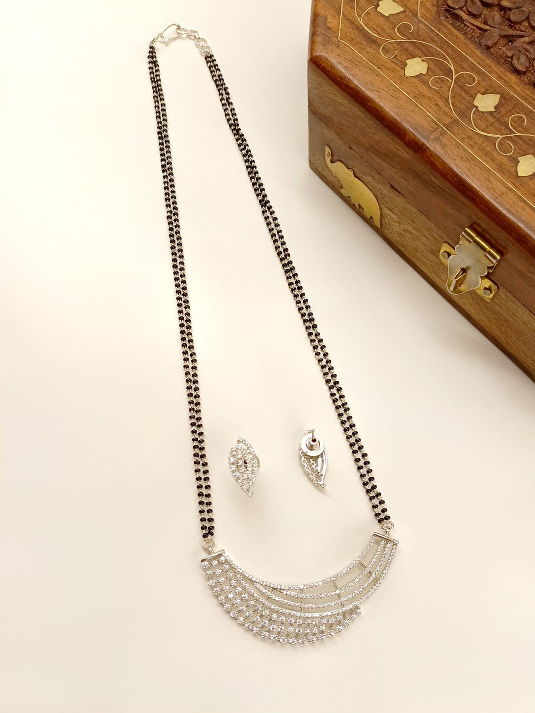 Ekansha White American Diamond Mangalsutra