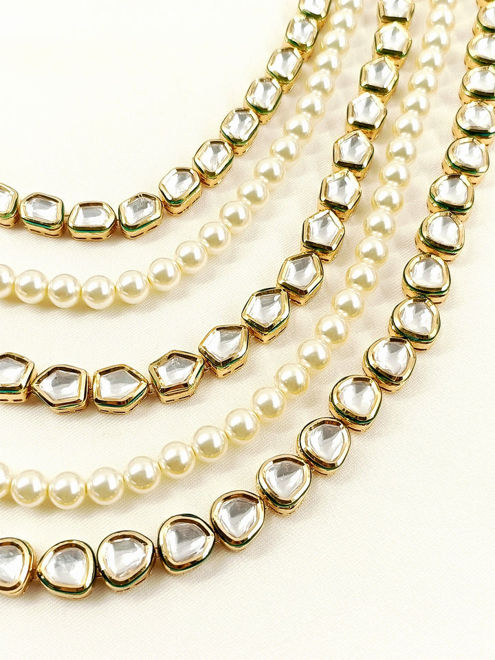 Kaushik White Groom Beads Neckpiece